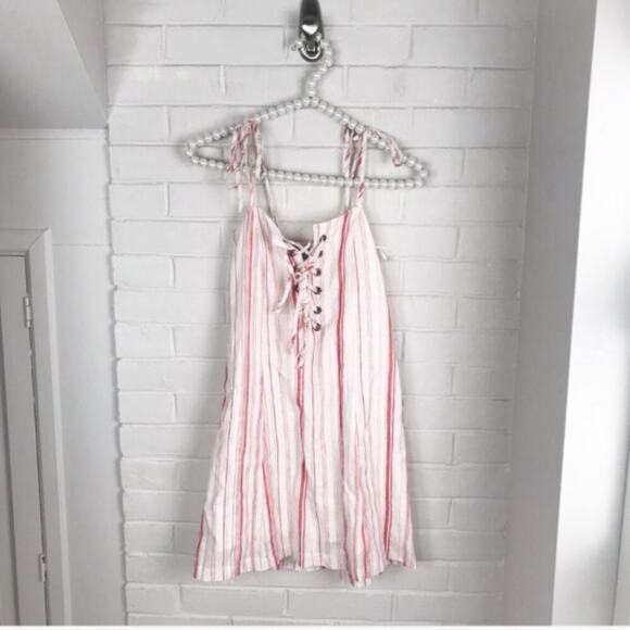 NWT Coast Boutique Tie Front Stripe Mini Dress Size S - Picture 1 of 7